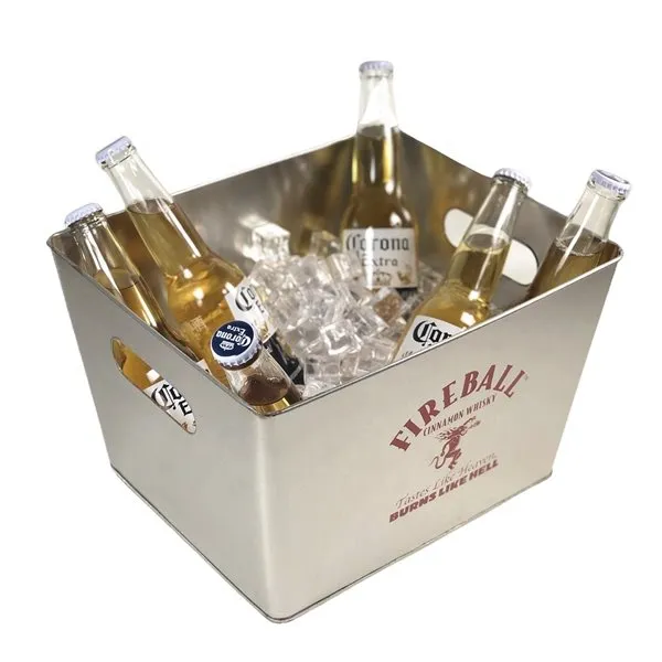 דלי קרח מתכת מגולוונים