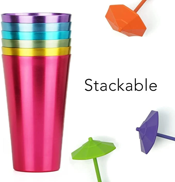aluminum cups stackable